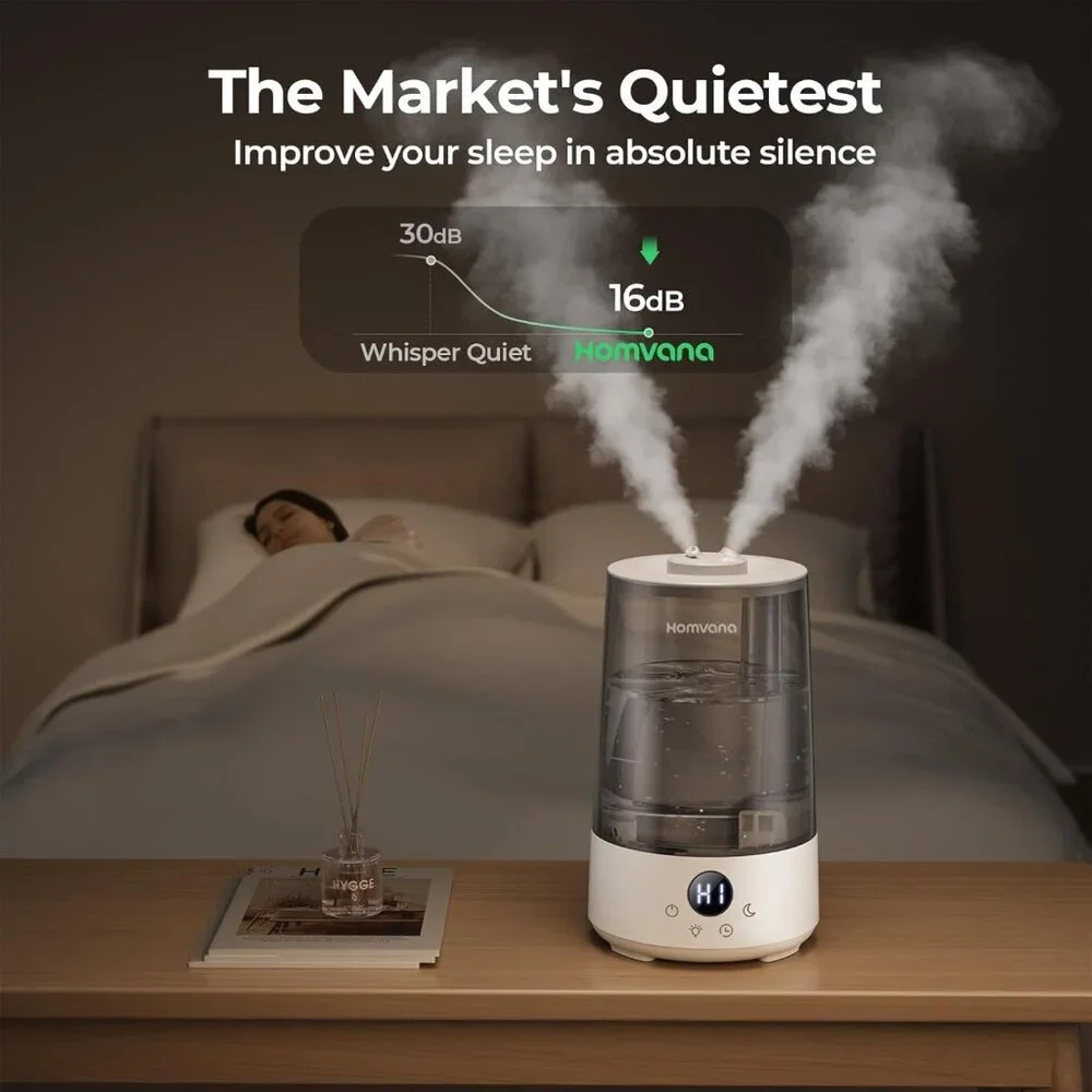 Humidifiers for Bedroom Home, 3.6 L Cool Mist Top-Fill 34H Super Long Time, Quie